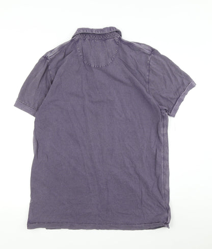 John Rocha Men's Purple Cotton Polo Shirt M