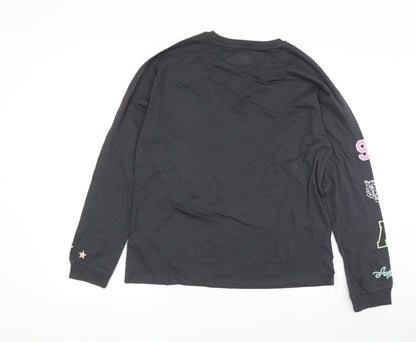 Marks and Spencer Boys Long Sleeve Black Graphic T-Shirt