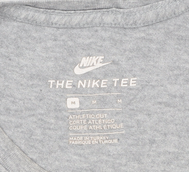 Nike Men's Grey Athletic T-Shirt M Short Sleeve