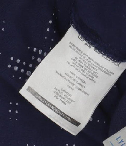 Lyle & Scott Men's Blue Graphic Print T-Shirt M