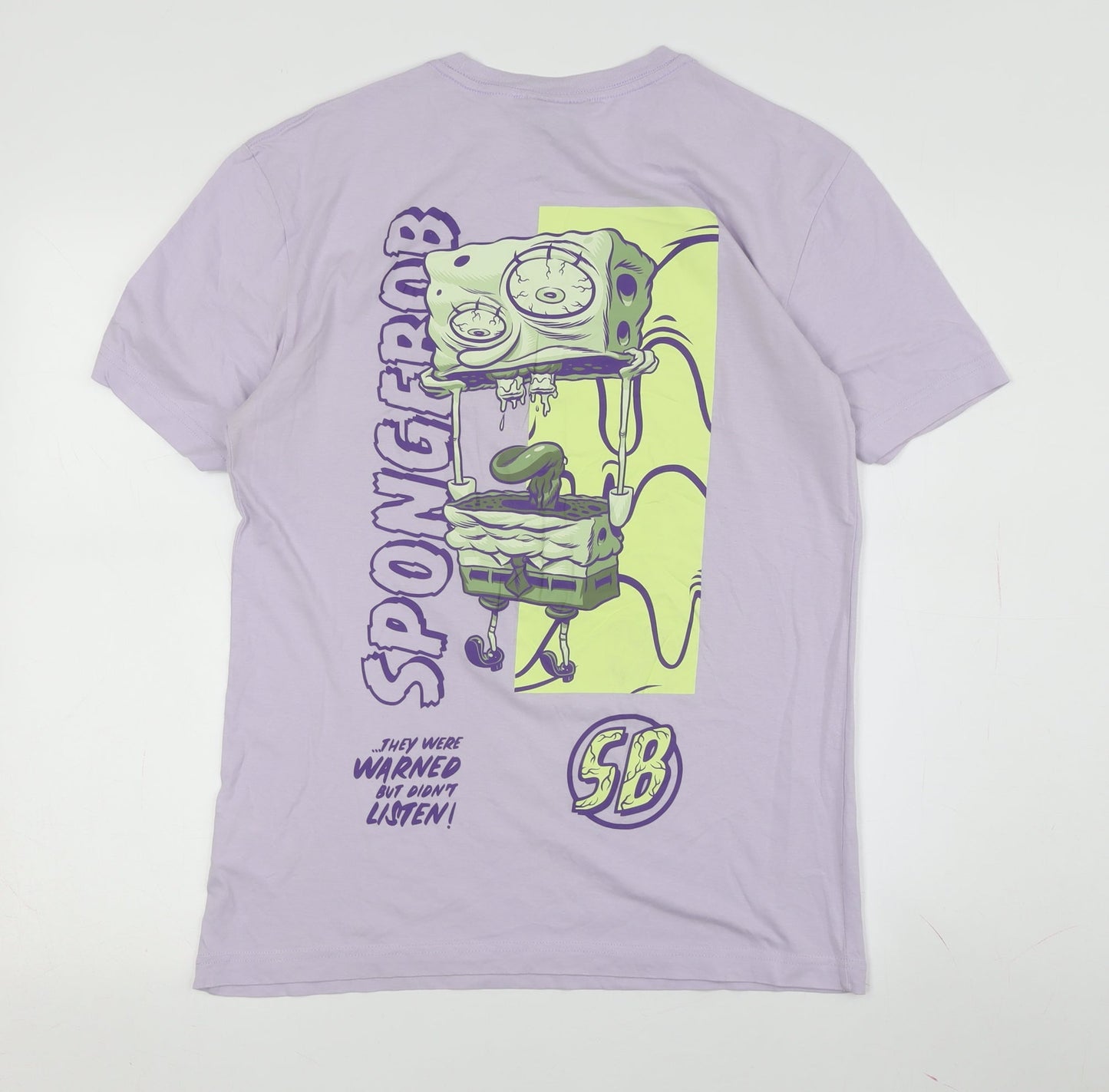 Unisex Adults UK Size M H&M Purple Basic T-Shirt
