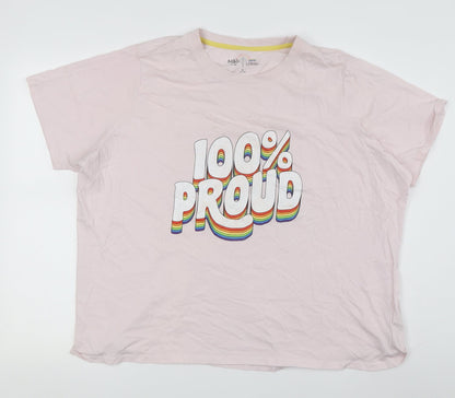 Marks & Spencer Women's Pink XL Pride T-Shirt