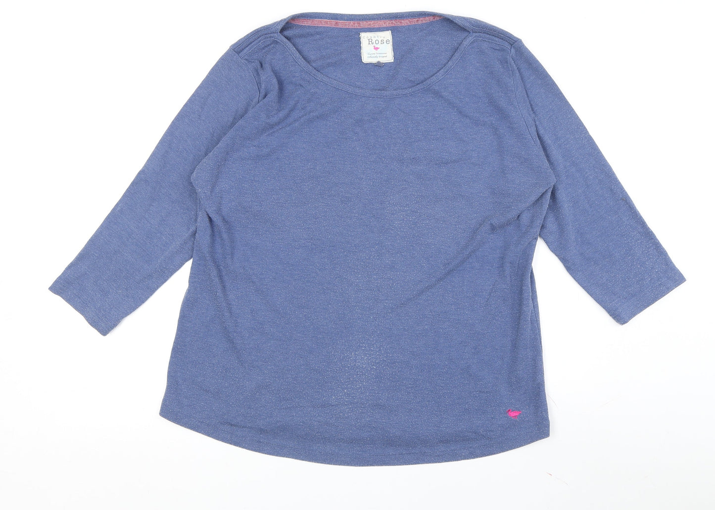 Country Rose Women's Blue 3/4 Sleeve Basic T-Shirt L
