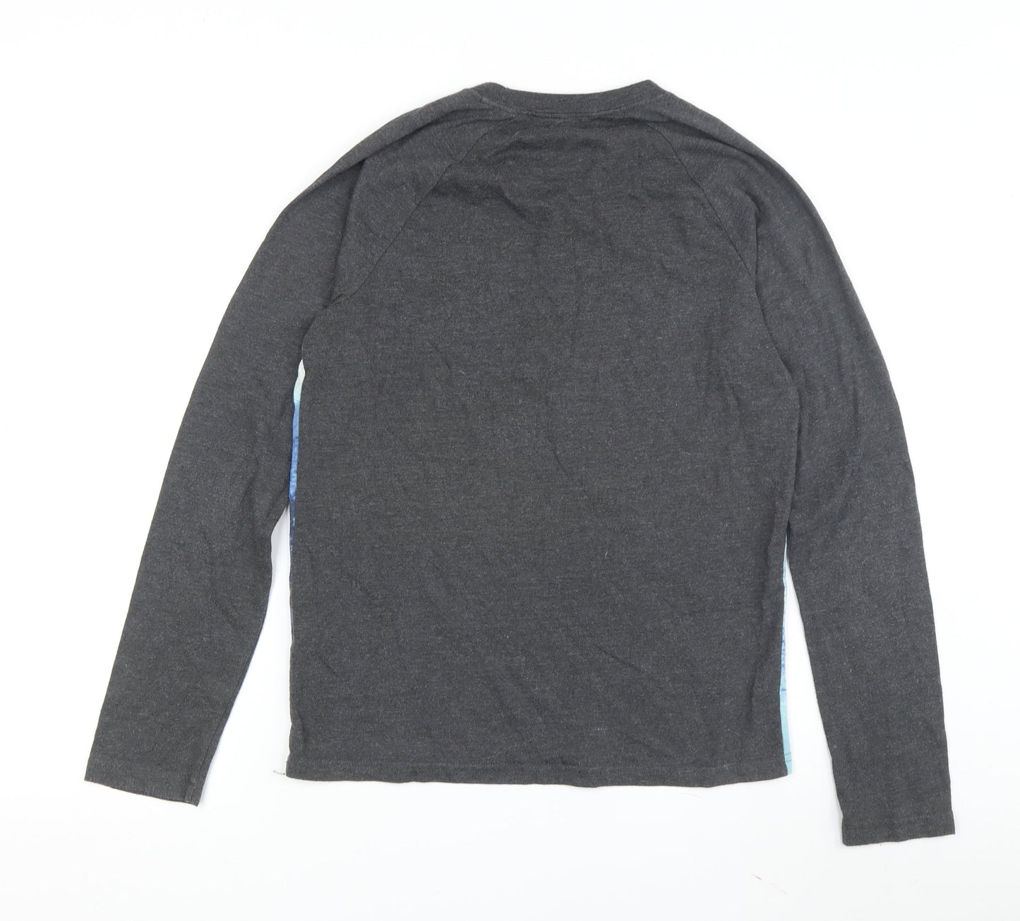 Abercrombie Boys Grey & Blue Graphic Print Long Sleeve T-Shirt