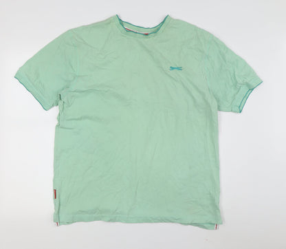 Slazenger Men's Green XL Crew Neck T-Shirt