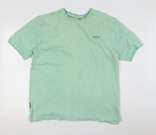 Slazenger Men's Green XL Crew Neck T-Shirt