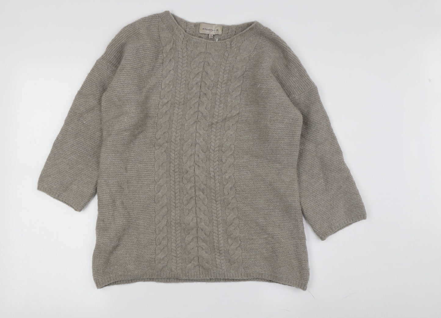 Womens UK Size M Amaryllis Beige Pullover Jumper