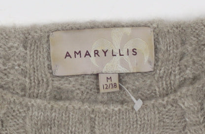 Womens UK Size M Amaryllis Beige Pullover Jumper