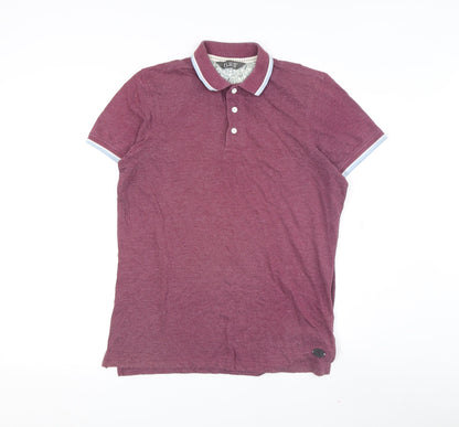 Fluid Men's Red Polo Shirt S Short Sleeve Cotton