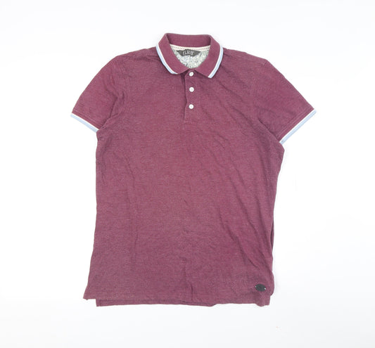 Fluid Men's Red Polo Shirt S Short Sleeve Cotton