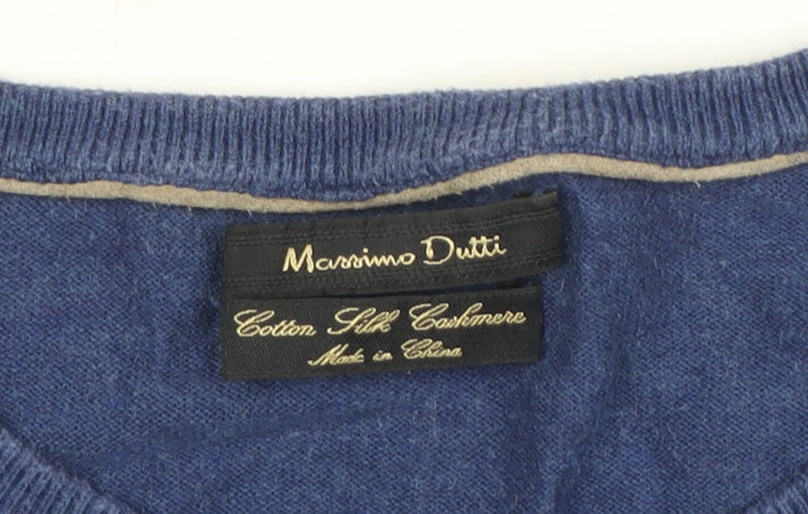 Massimo Dutti Men's Blue XL Pullover Jumper