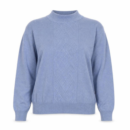 Honor Millburn Women's Blue Mock Neck Pullover M