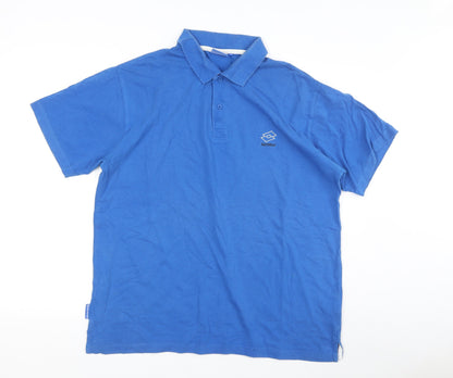 Lotto Men's Blue Polo Shirt XL Cotton Short Sleeve