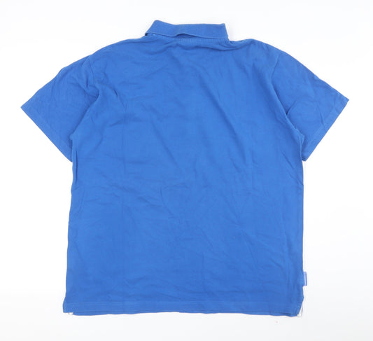 Lotto Men's Blue Polo Shirt XL Cotton Short Sleeve