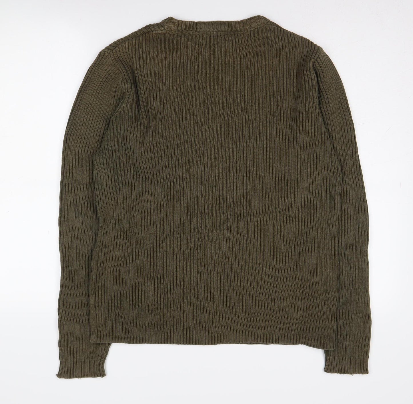 Dissident Men's Green XL Cotton Pullover Jumper
