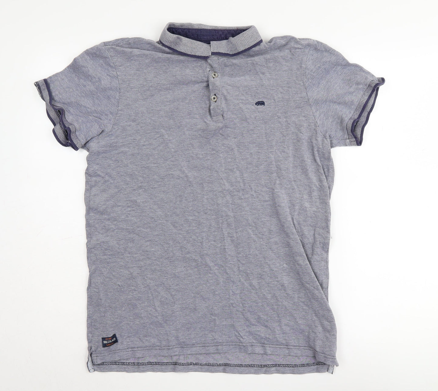 SoulCal & Co Men’s Grey Polo Shirt L Collared Short Sleeve