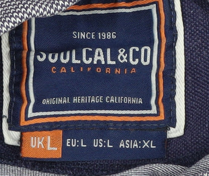 SoulCal & Co Men’s Grey Polo Shirt L Collared Short Sleeve