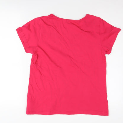 Peter Storm Women's Pink V-Neck T-Shirt Size 16