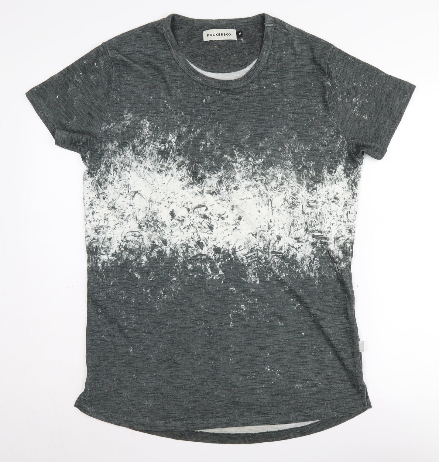 Rockerbox Men's Grey M Graphic Print Crew Neck T-Shirt