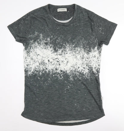 Rockerbox Men's Grey M Graphic Print Crew Neck T-Shirt