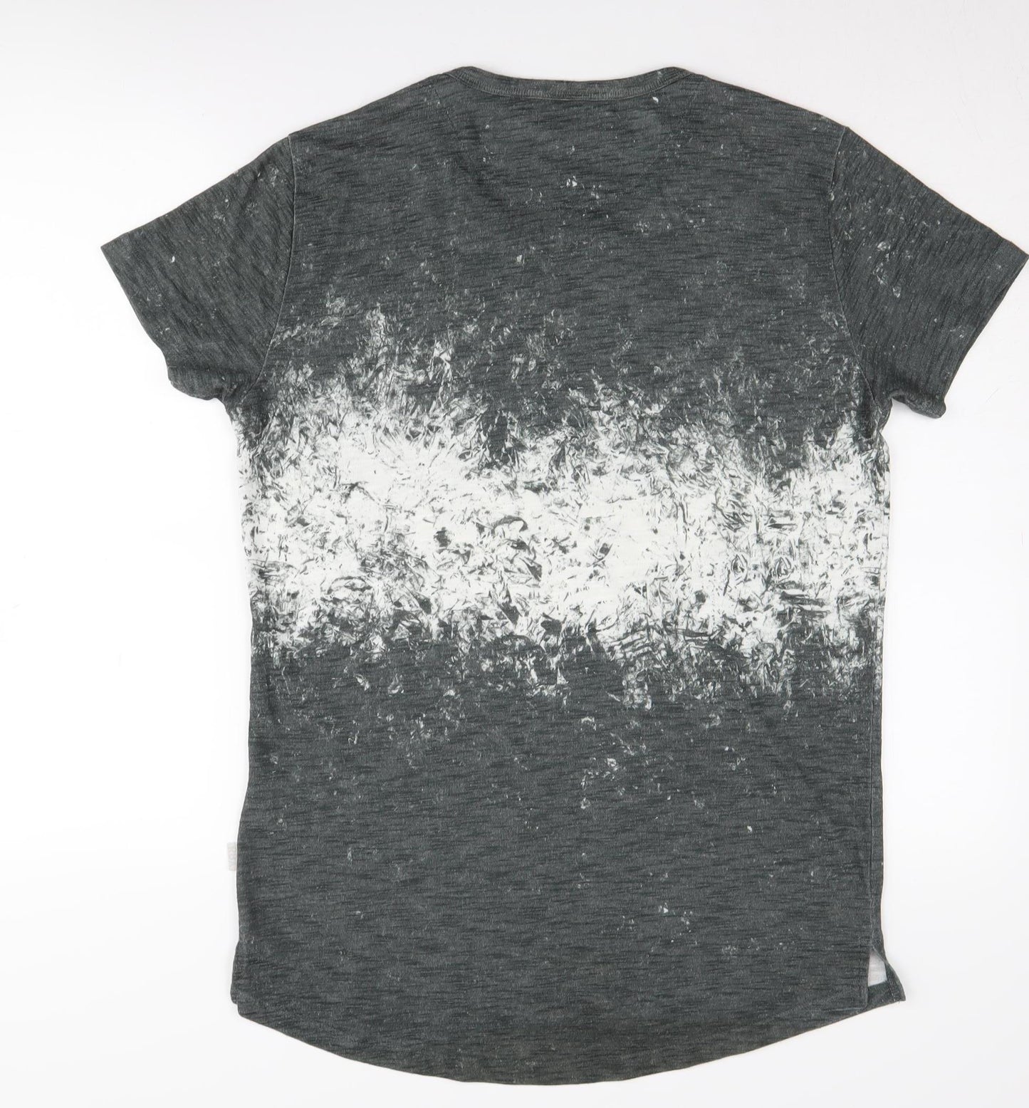 Rockerbox Men's Grey M Graphic Print Crew Neck T-Shirt