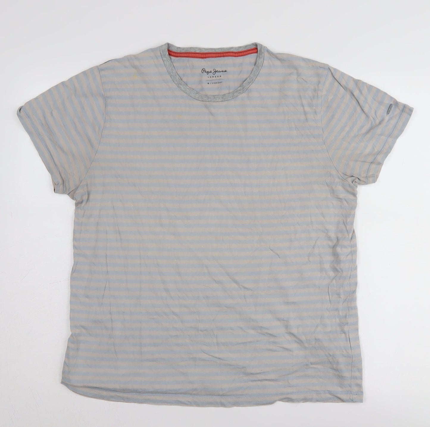 Pepe Jeans Unisex Blue Striped M Jersey T-Shirt