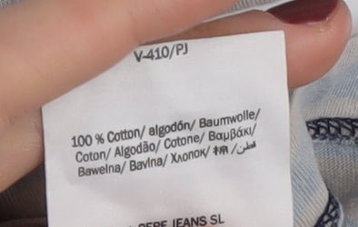 Pepe Jeans Unisex Blue Striped M Jersey T-Shirt