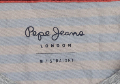 Pepe Jeans Unisex Blue Striped M Jersey T-Shirt