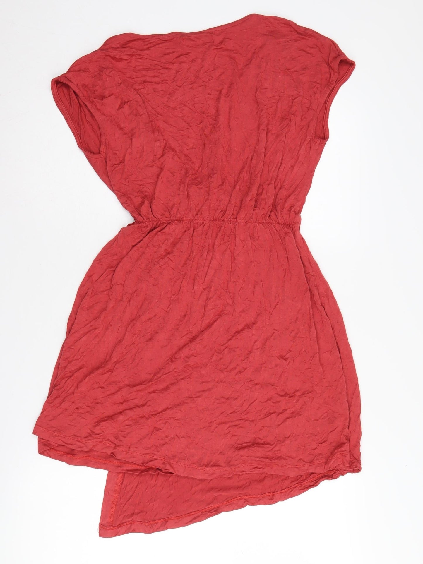 Brave Soul Women's Red Wrap Dress Medium, Casual Summer