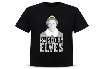 Mens UK Size 2XL ELF Black  T-Shirt