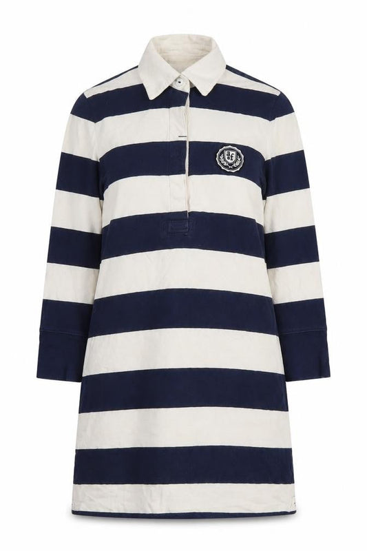 Abercrombie & Fitch Girls Blue Striped Knee Length Shirt Dress M