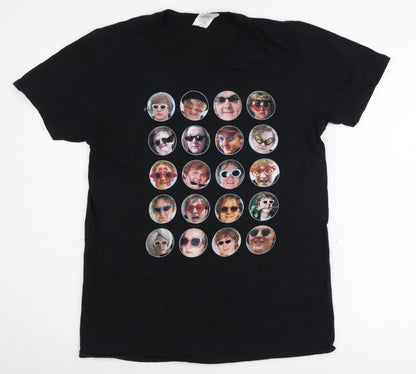 Unisex Adults UK Size M Gildan Black Basic T-Shirt
