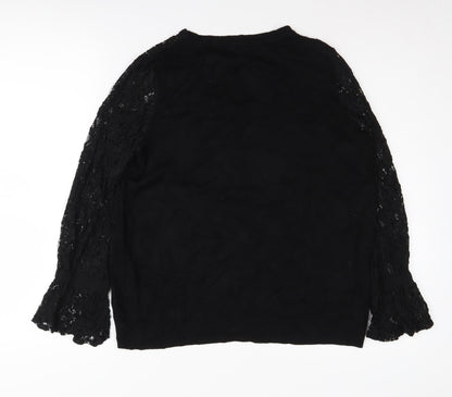 Womens UK Size 16 Soon Black Pullover Jumper