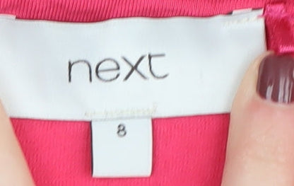 Womens UK Size 8 NEXT Pink Basic Tunic