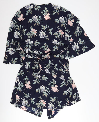 Oysho Women's Multicoloured Wrap Floral Jumper M