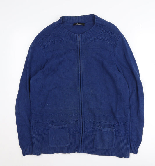Womens UK Size M Bm collection Blue Cardigan Jumper