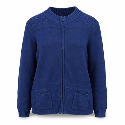 Bonmarché Women's Blue Full Zip Cardigan M