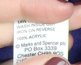 Marks and Spencer Men’s Purple V-Neck Pullover – Size M