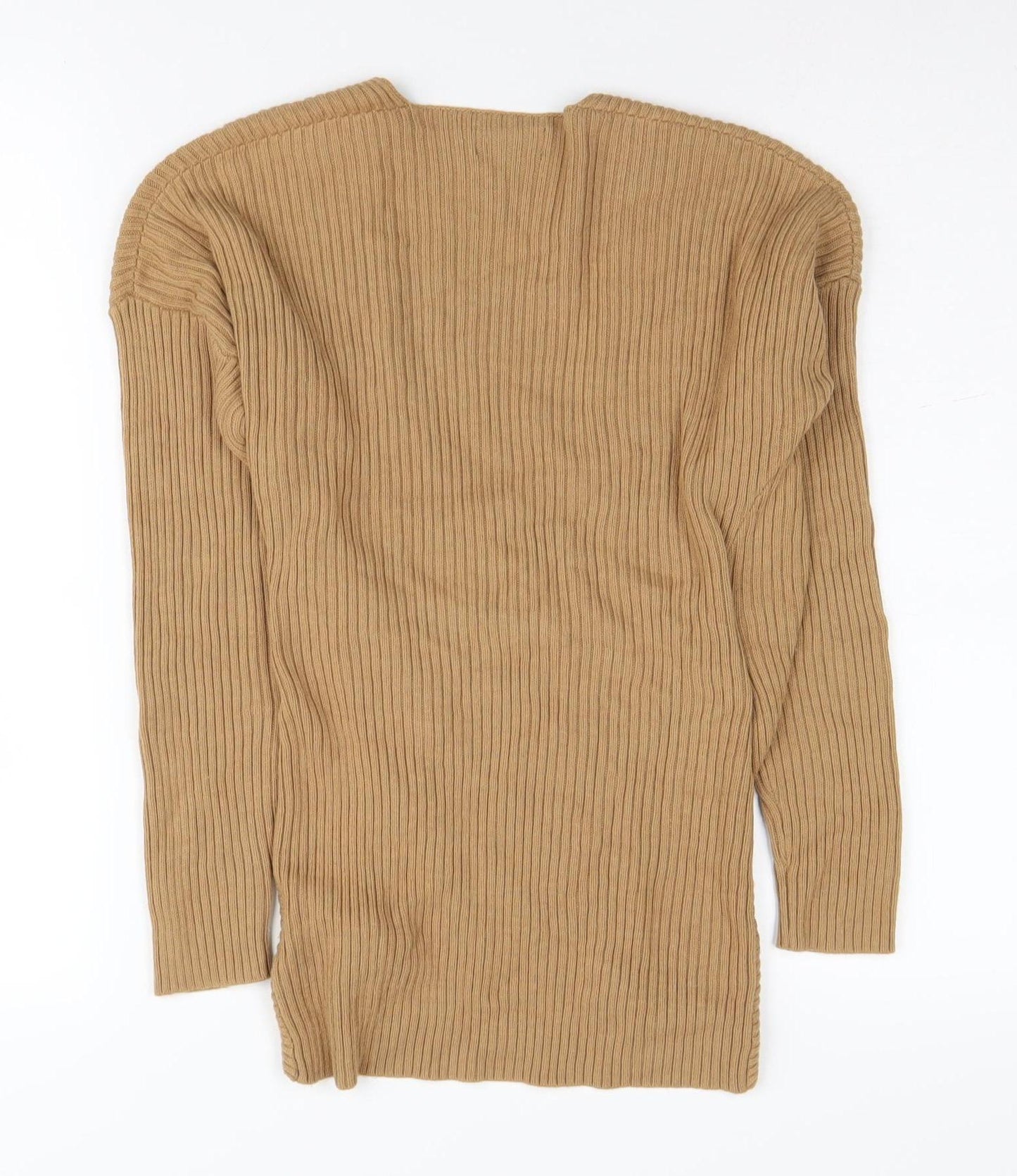 Womens UK Size 6 Topshop Beige Wrap Jumper