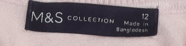 Marks and Spencer Women's Pink Pullover Jumper Size 12