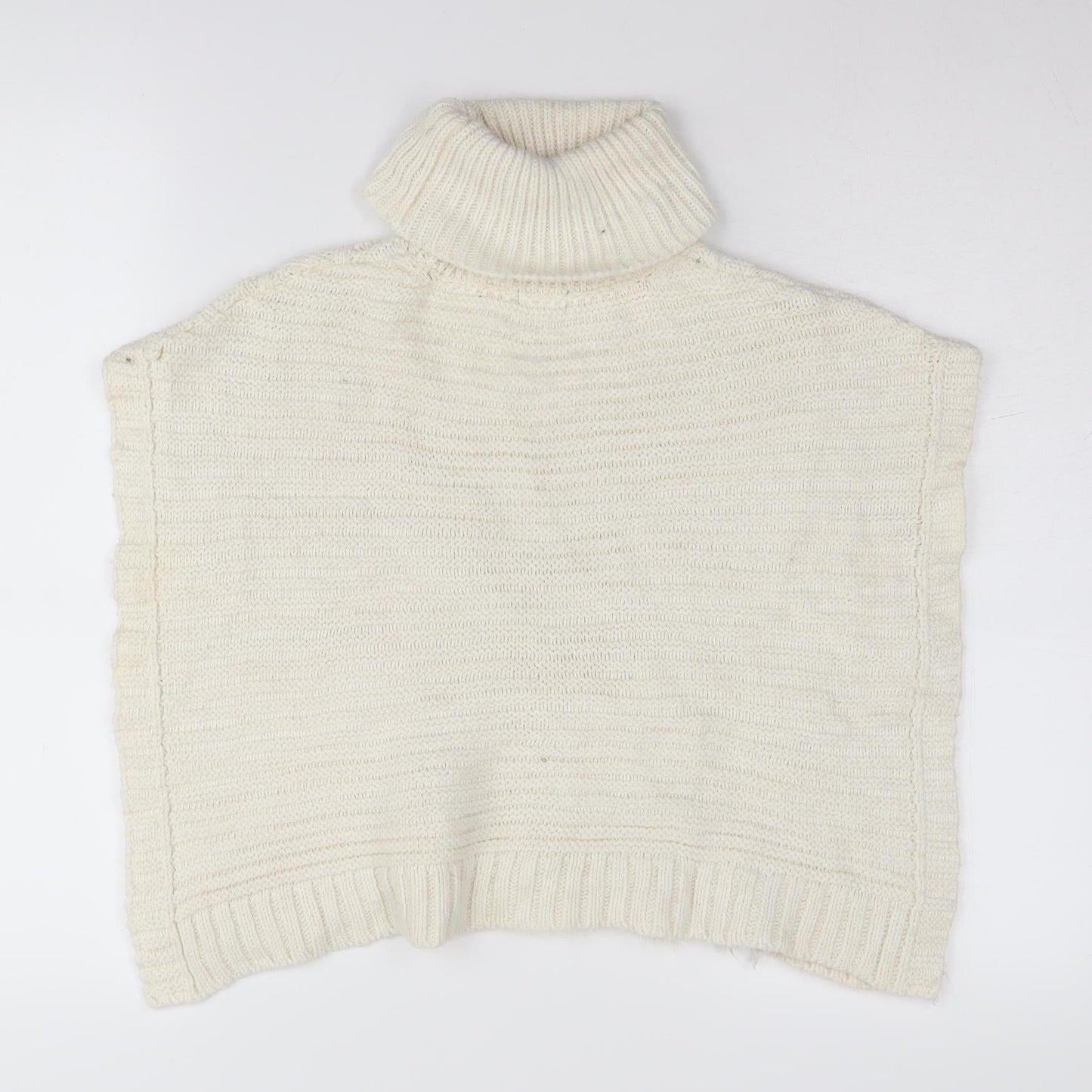 Next Girls Ivory Cape Jumper 3-4 Years Acrylic Cotton