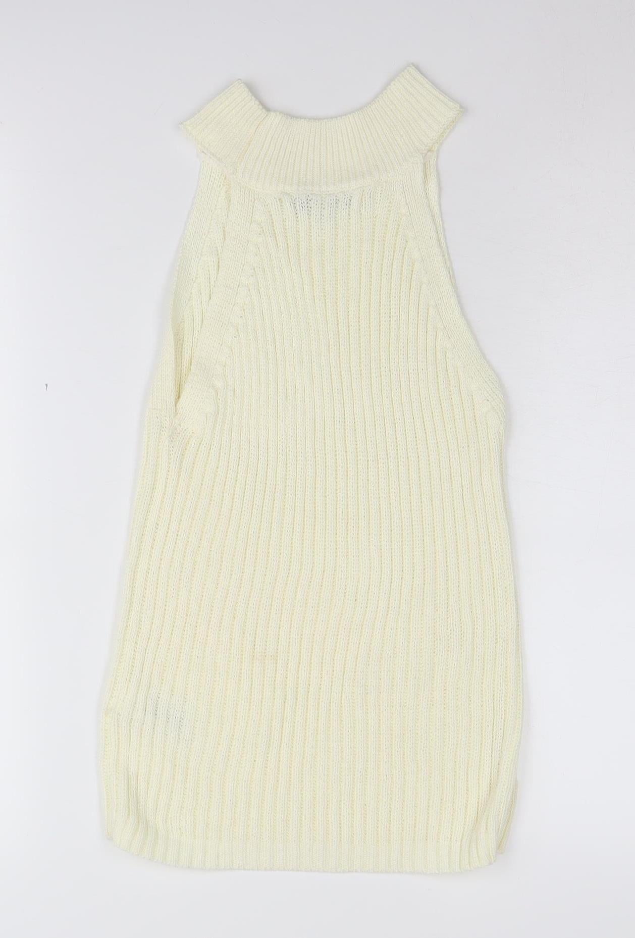 Womens UK Size 6 NEXT Ivory Vest Jumper