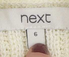 Womens UK Size 6 NEXT Ivory Vest Jumper