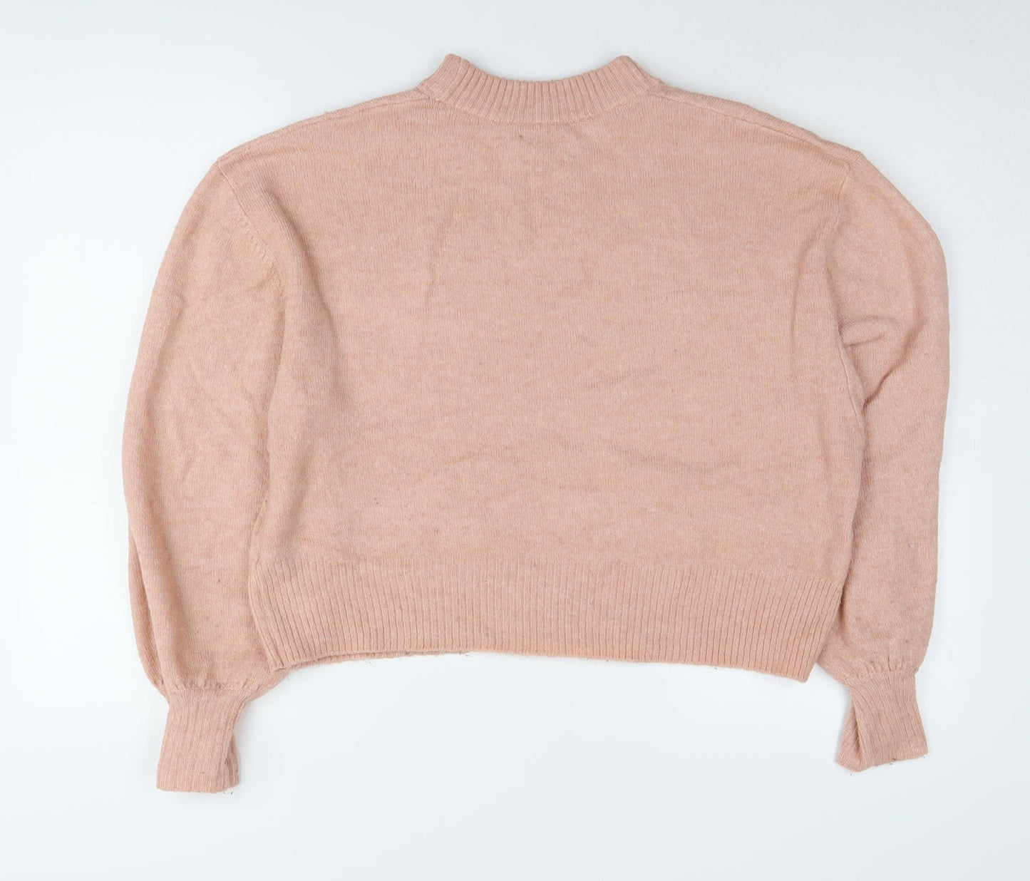 ASOS Design Women’s Pink Mock Neck Pullover Jumper Size 10