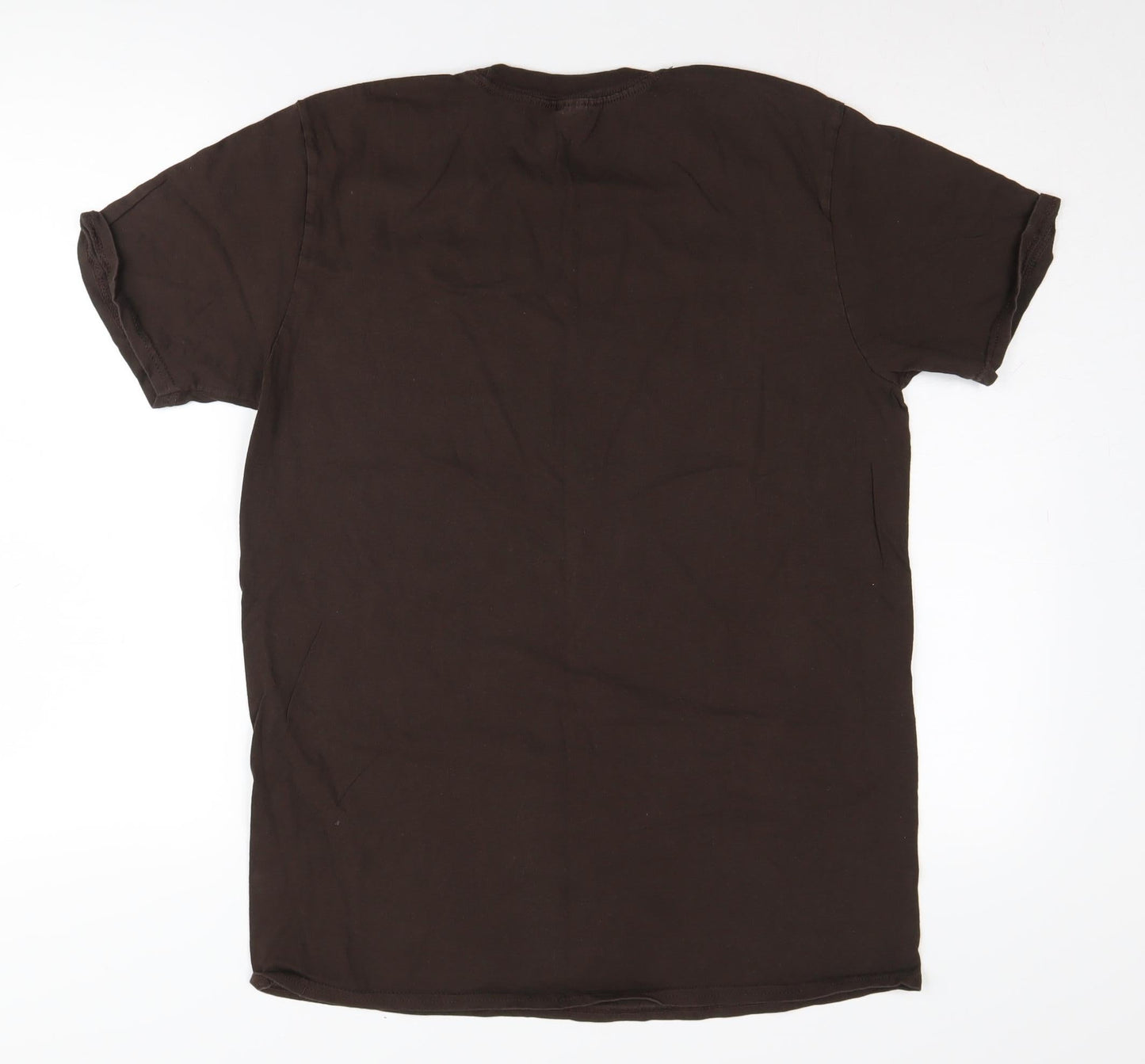 Unisex Adults UK Size L Gildan Brown Basic T-Shirt