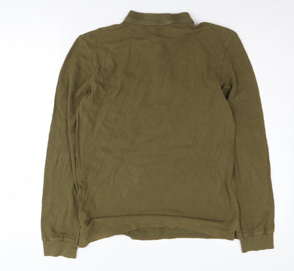 Next Men's Green Long Sleeve Polo Shirt - Size S