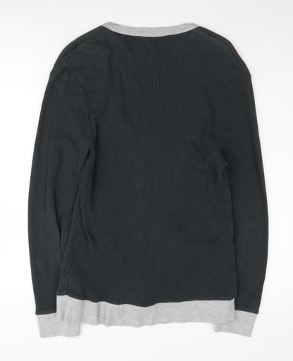 Topman Men's Grey Cardigan Size S - Classic V-Neck Knit Jumper