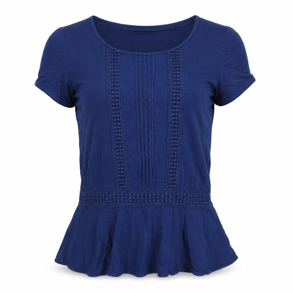 Womens UK Size 10 Marks and Spencer Blue Basic Blouse