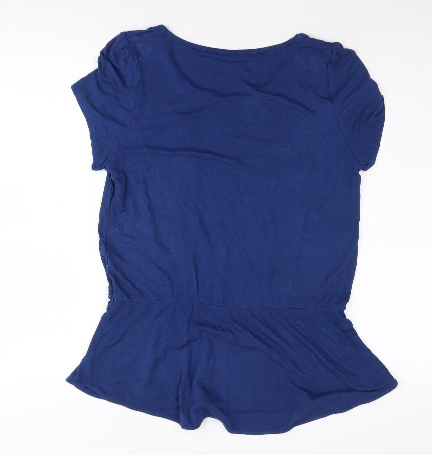 Womens UK Size 10 Marks and Spencer Blue Basic Blouse
