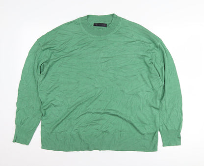 Womens UK Size L Marks and Spencer Green Pullover Jumper